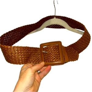 Banana Republic Brown leather all woven wide statement belt M
as new con…